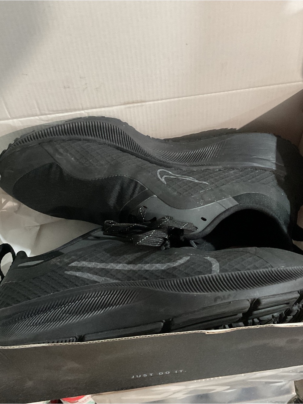 Nike Women’s Pegasus Black Athletic Sneakers with Subtle Gray Swoosh